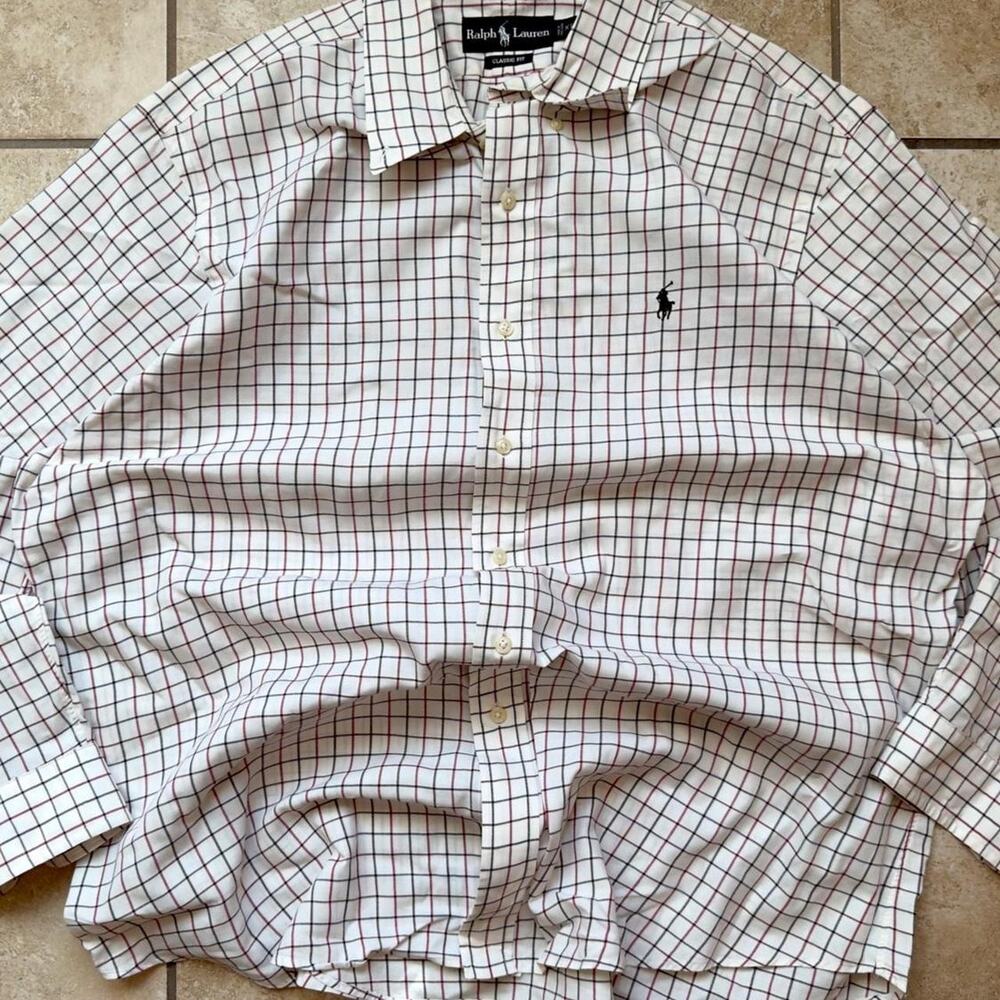 Ralph Lauren Classic Fit Button Up Dress Shirt - Size XL